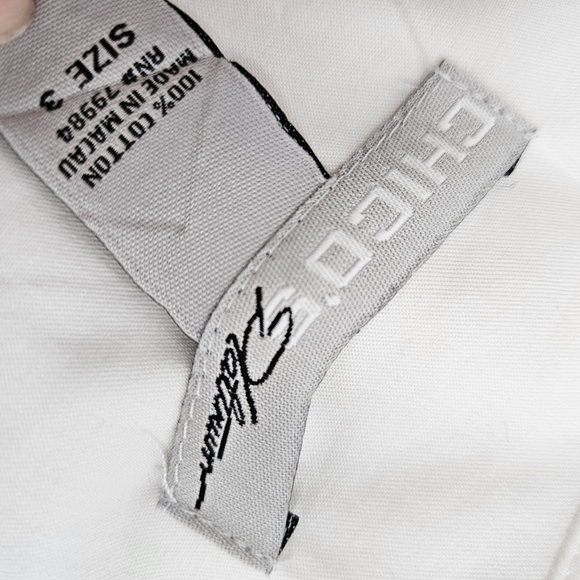 Chico's Button Up White Top - Picture 3 of 3